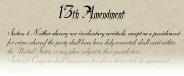Famous Presidential Announcment (thirteenth amendment)