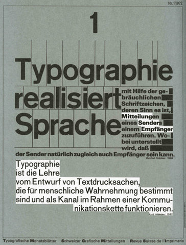 Designed by Wolfgang Weingart