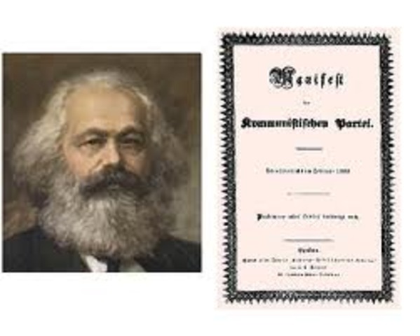 Karl Marx writes The Communist Manifesto