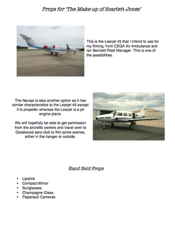 Upload - Pre Production: Props - COMPLETED