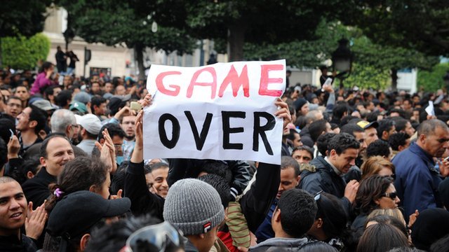 Tunisian president flees