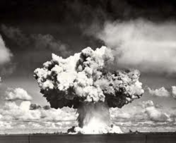 The dropping of the Atomic Bombs