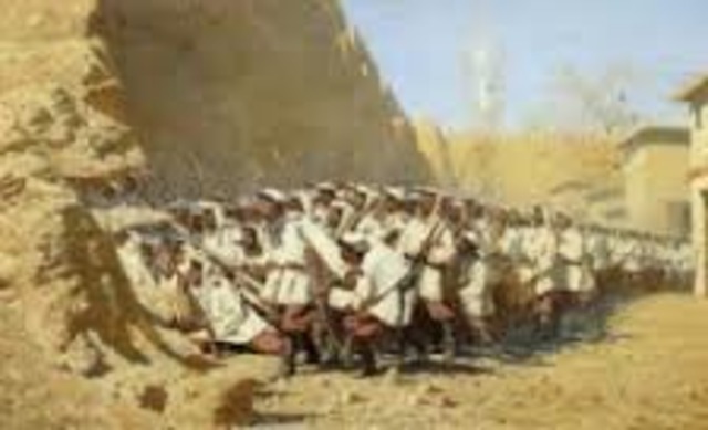 Russians beat the Turkmen in the Battle of Goktepe .