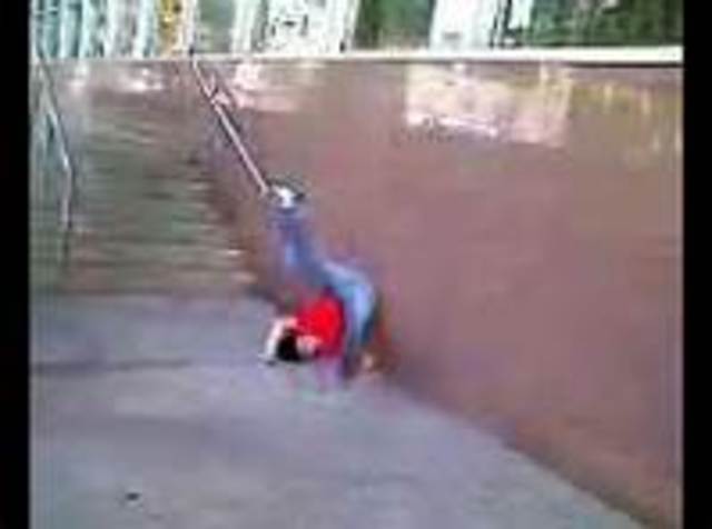 my first front flip attempt