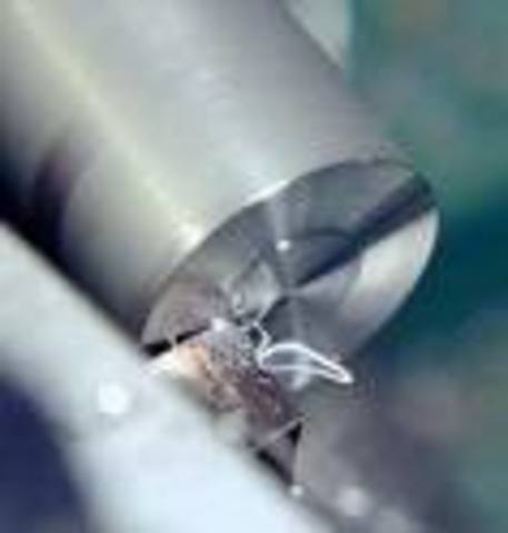 The fist lathe for cutting discs are introduced