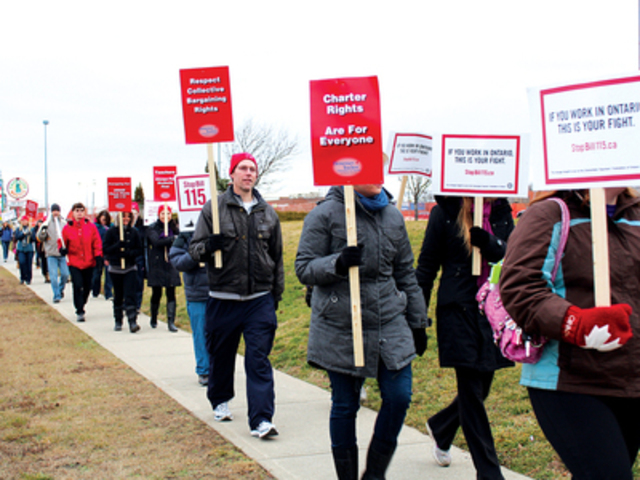 Beginning of strikes