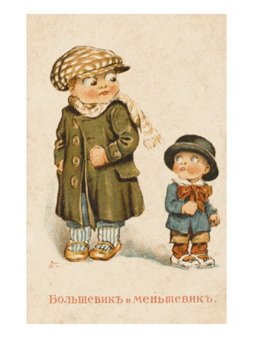 Russian marxists split in 2 groups: mensheviks & bolsheviks