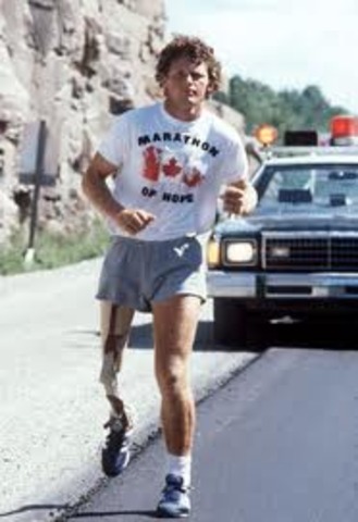 Terry began his marathon of hope.