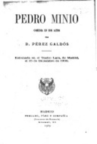 OBRA TEATRAL. PEDRO MINIO