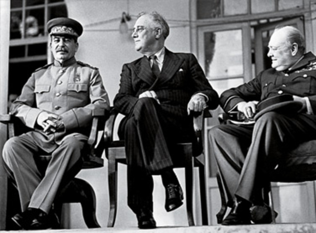 Roosevelt, Churchill, Stalin meet at Teheran