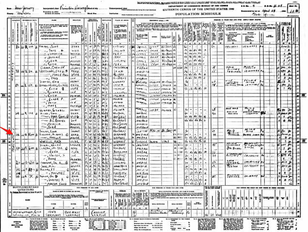 Einstein listed in 1940 US Census