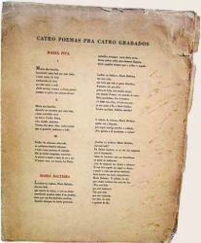 Lorenzo Varela publica “Catro poemas para catro grabados”