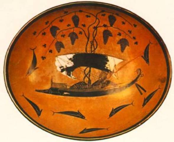 Exekias, Dionysus in a Boat