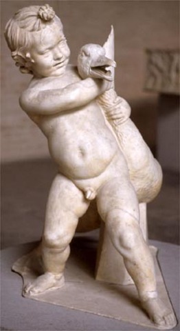 Young Boy with Goose