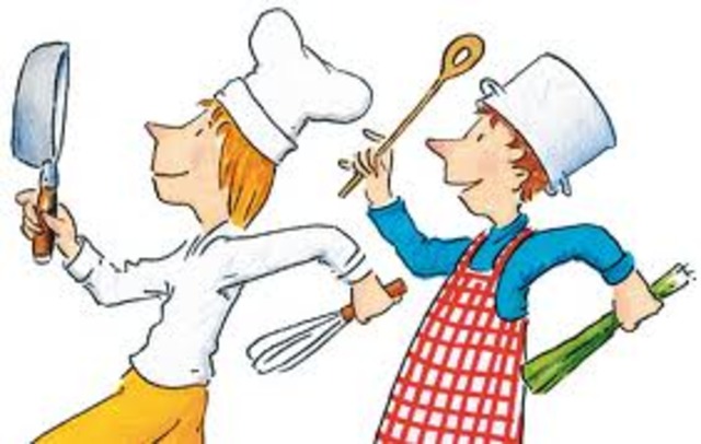 Friedrich spielte mit dem Ich-erzaehler und sie kochten Reibekuchen.