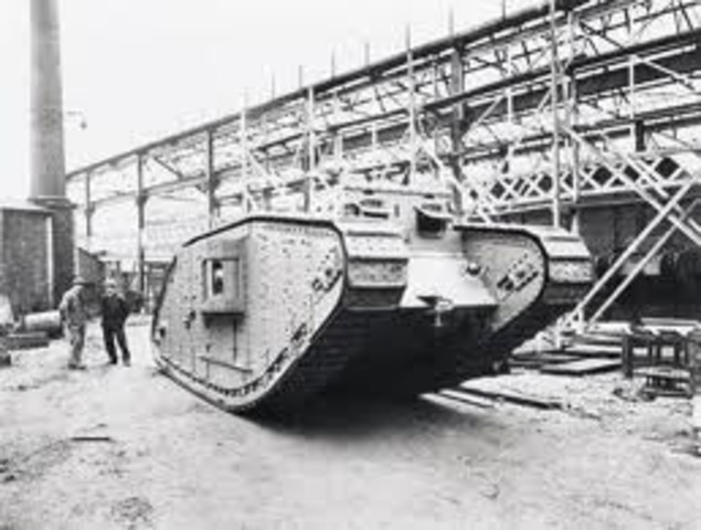 First tanks introduced in the war