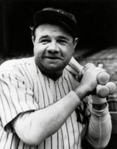 Babe Ruth hits 60 homeruns in one season