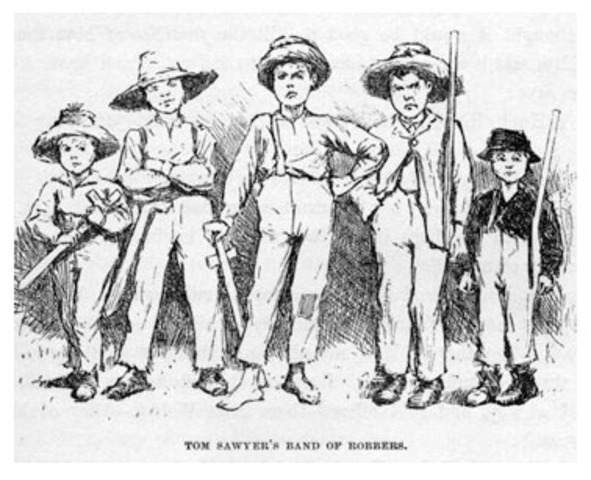 Huck joins the gang.