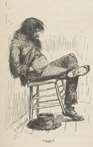 Huck gets kidnapped by his dad.