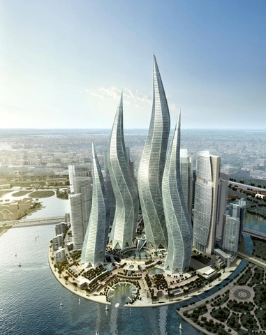 Construcción de las torres de Dubai