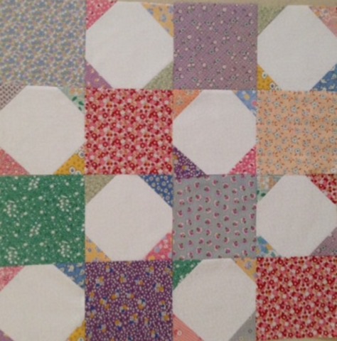 Started Snowball Quilt