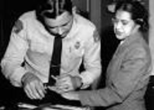 The arrest of rosa parks.