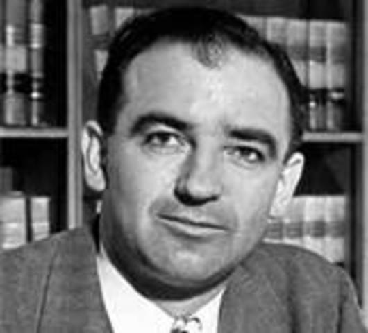 McCarthy begings Communist witch Hunt