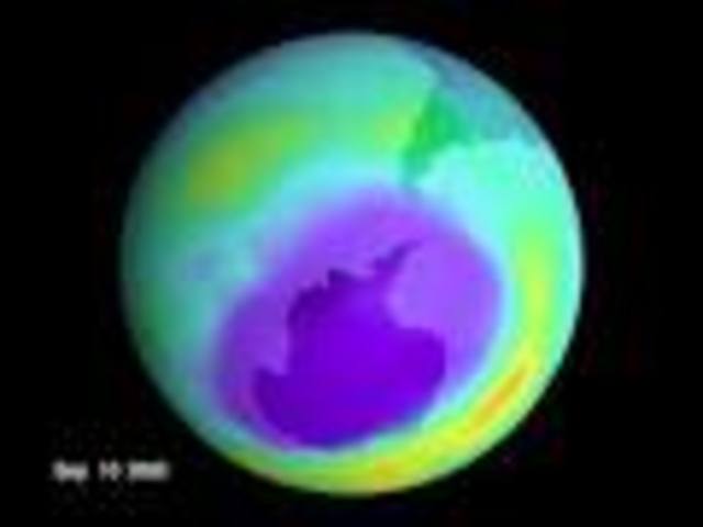 The ozone hole was discovered