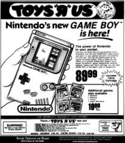 •	1989 Nintendo’s Game Boy