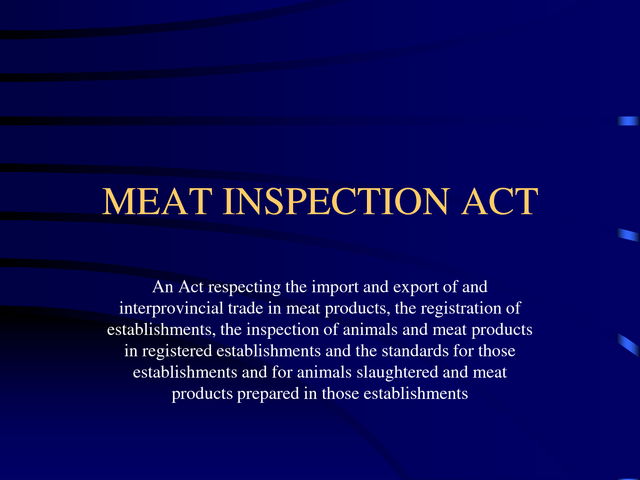 Meat Inspection Act