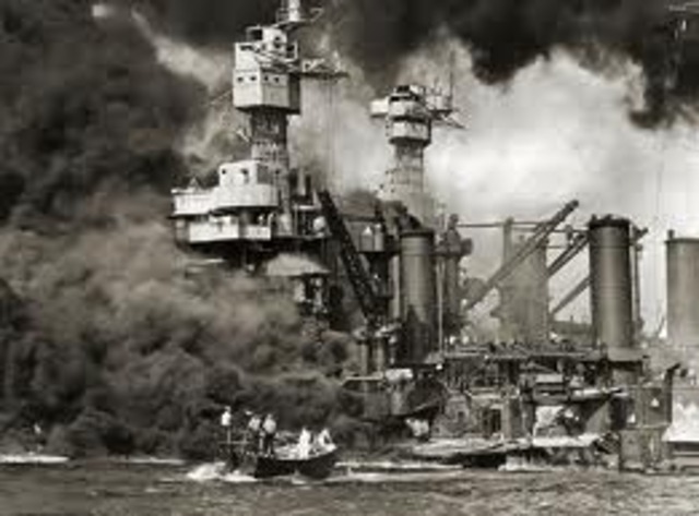Japan attacks Pearl Harbor.