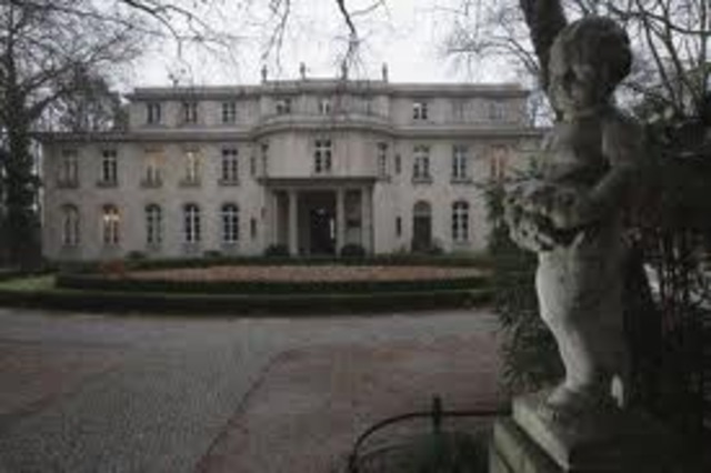 Fifteen Nazi and government leaders meet at Wannsee, a section of Berlin, to discuss the "final solution to the Jewish question".