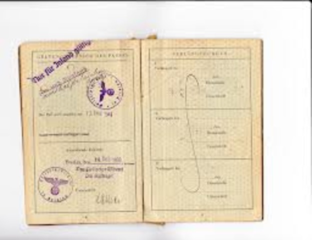 Jews can obtain passports for travel outside of Germany only in special cases.