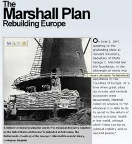 Marshall Plan is announced