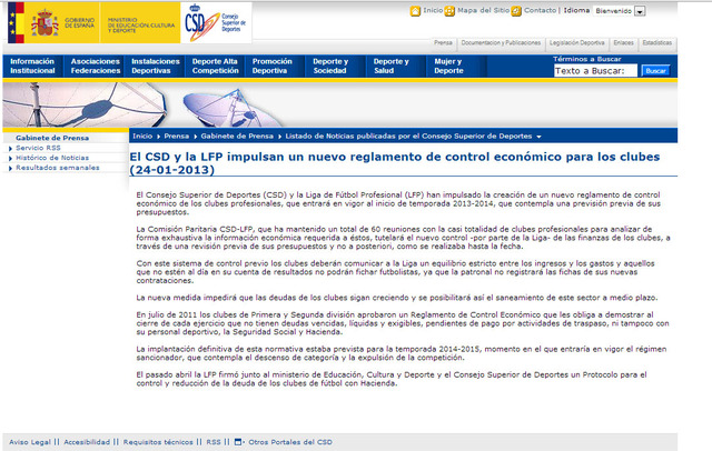 El control económico al fútbol se vuelve más estricto.