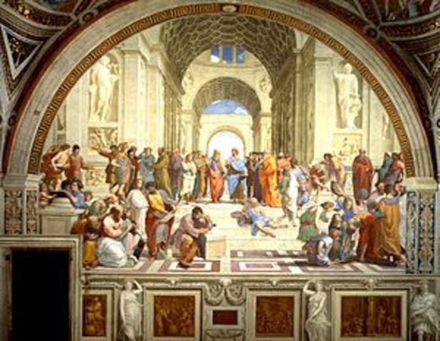 Raphael paints the school of Athens