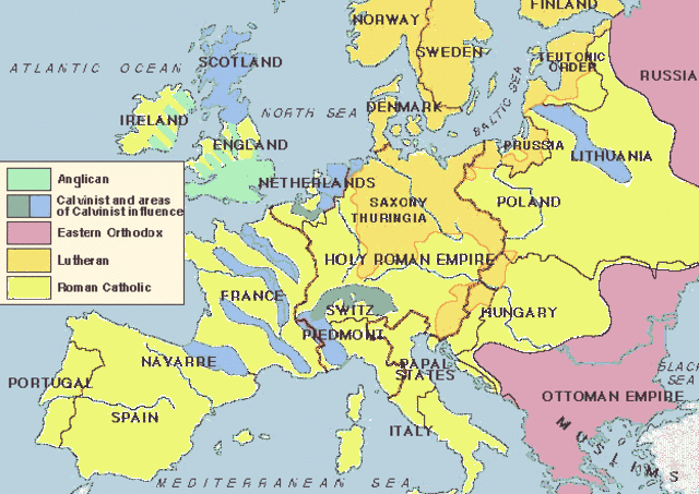 Start of the European Wars of Religion