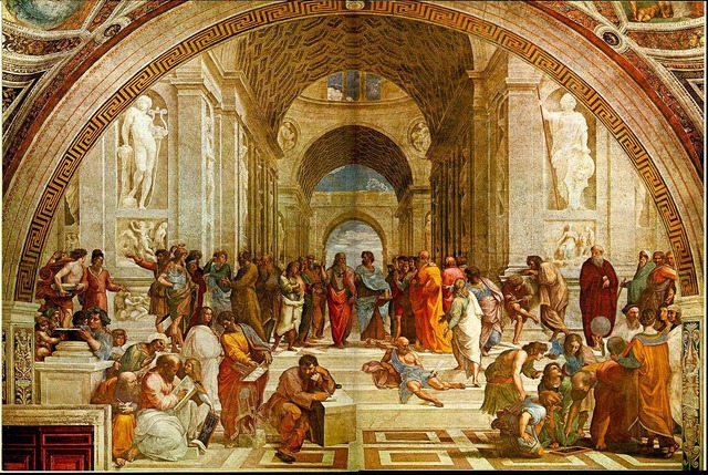 Rapheal paints the school of athens