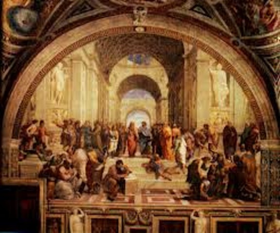 Raphael paints The School of Athens