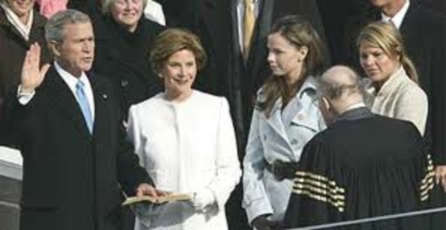 George W. Bush was sworn in office