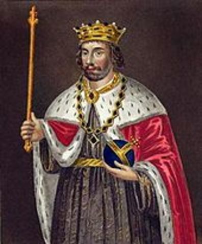 King Edward I died; Edward II succeeded to throne; withdrew from Scotland