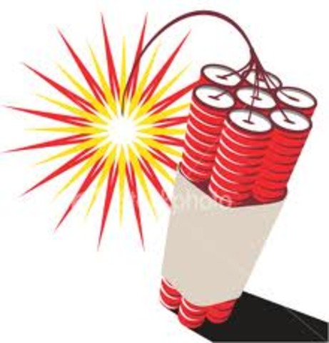 Dynamite invented by Alfred Nobel