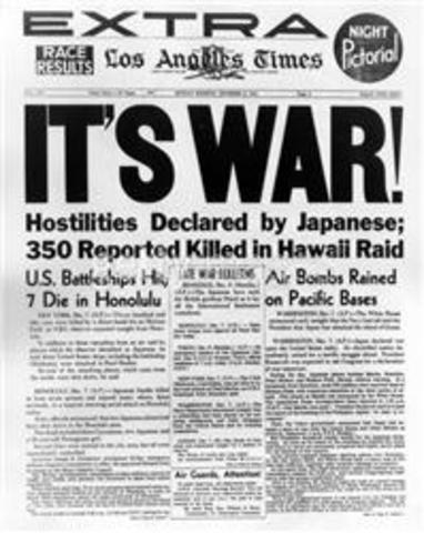 USA and Britain declare war on Japan