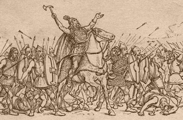 Attila is given comand of foces in an area south of the homeland