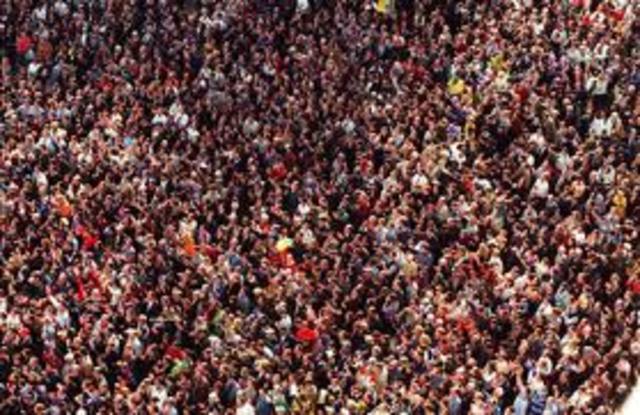 The population of the United States reaches the milestone of three hundred million, taking only forty-two years to gain one hundred million people since the two hundredth million person was added in 1964.