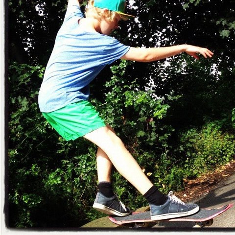 När jag var sju år, började jag skejta