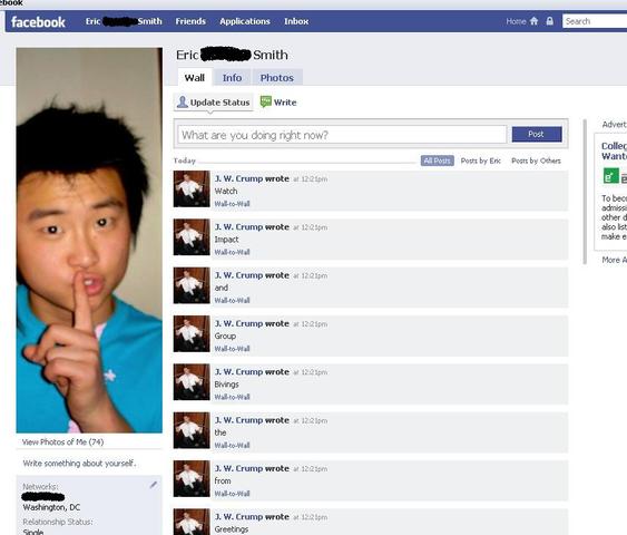 The Wall was Launched Allowing Messages to Be Posted Online