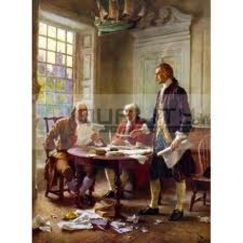 Ben signs the Constitution