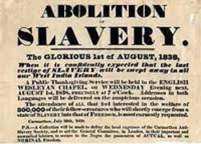 Slavery abolished in British Empire