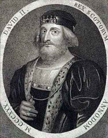 David II (age seven) crowned King of Scotland
